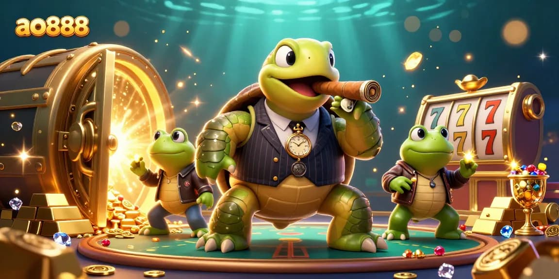Experience the thrill of ao888 in this action-packed casino scene filled with vibrant characters and rich graphics.