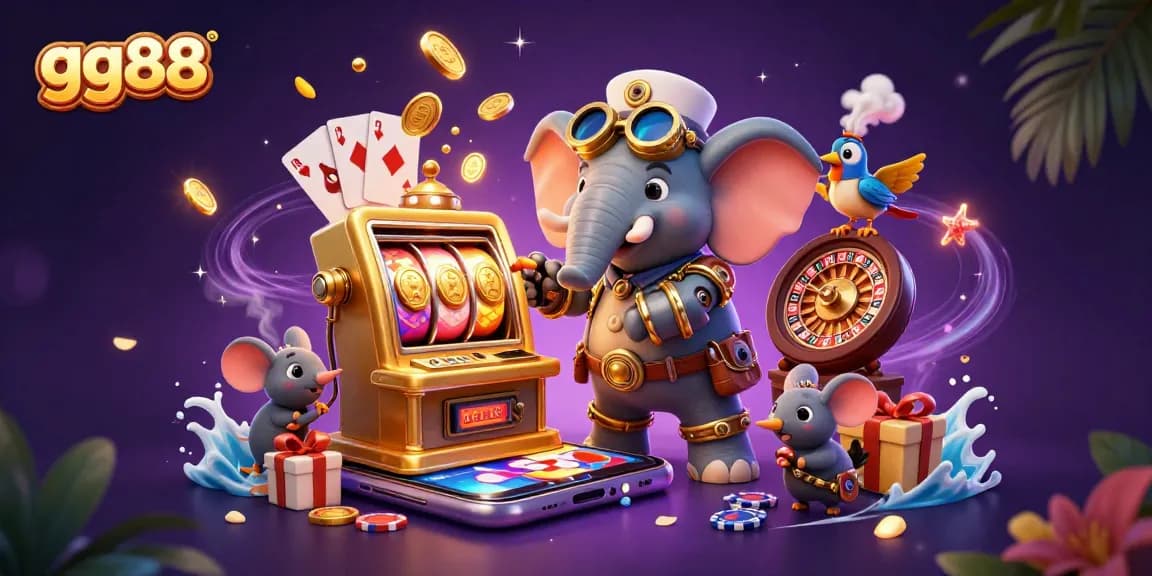 Spin the reels and win big at gg88's extravagant casino featuring steampunk vibes and colorful games.