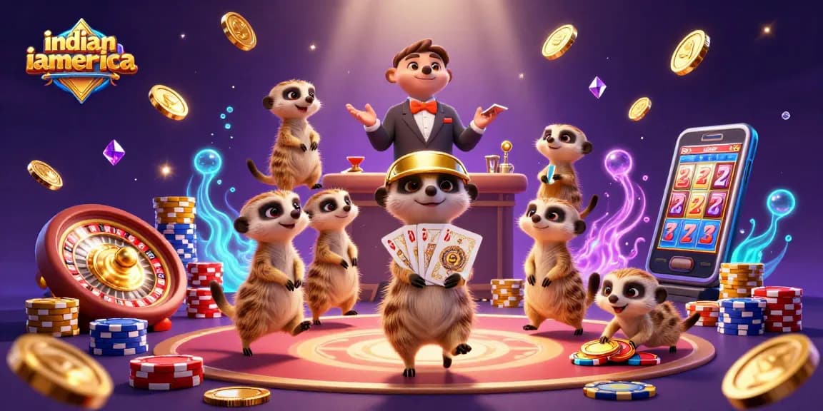 Indianiamerica brings a vibrant meerkat casino scene alive with animated characters and rich detail.