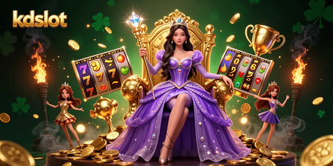 Experience kdslot's premium gaming with a stunning princess at the center of enchanting slot games.
