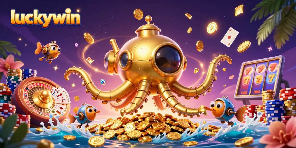 Experience thrilling wins and vibrant gameplay at luckywin with immersive golden kraken and casino elements.