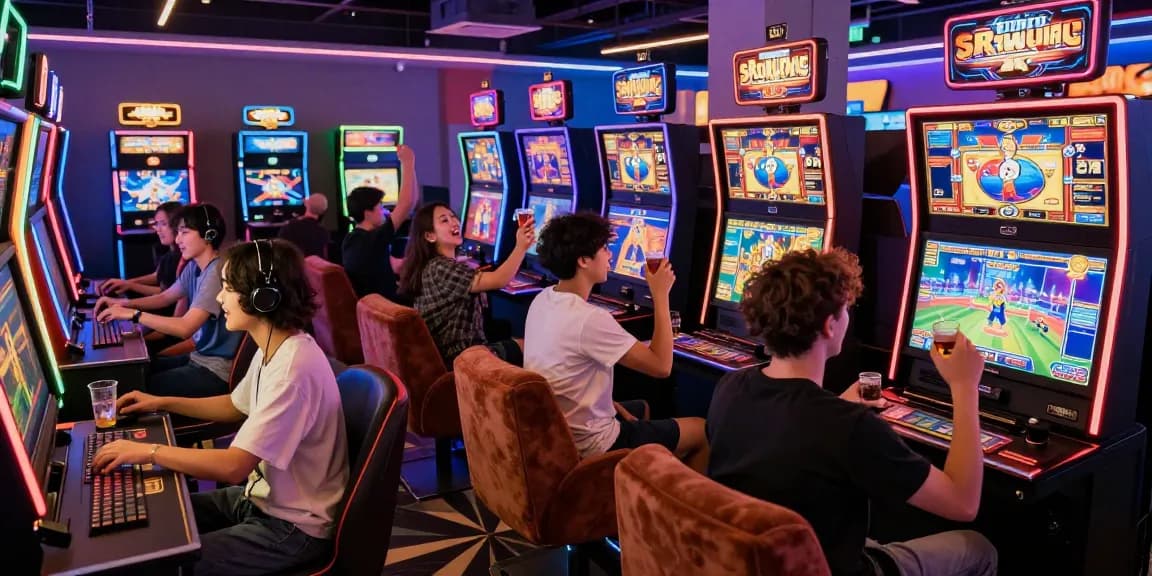 Exciting gaming scene at pajaktoto online casino with players engaging and celebrating wins.