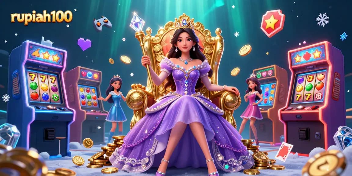 Experience winning strategies at rupiah100 with vibrant casino-themed characters and game elements.