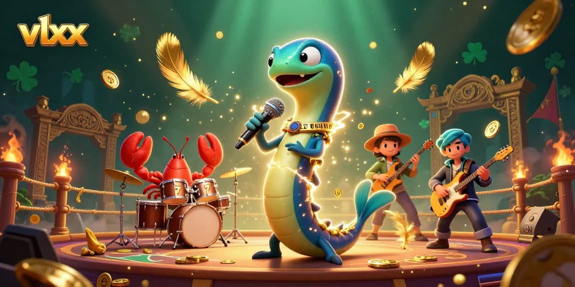 Engage with vlxx slots as electrifying characters perform on an underwater casino stage.