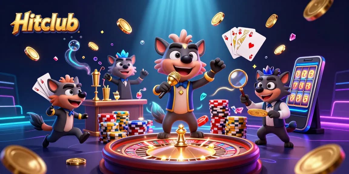 Hitclub hyenas create a lively casino scene, mixing drinks, telling jokes, and checking IDs.