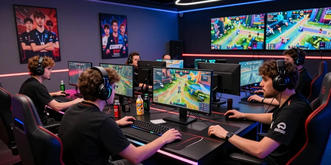 LUCK8 eSports players engaging in thrilling tournaments, showcasing dynamic gaming environment.