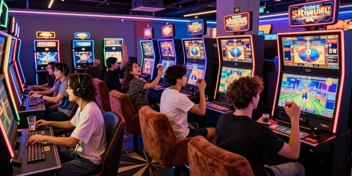 Exciting gaming scene at pajaktoto online casino with players engaging and celebrating wins.