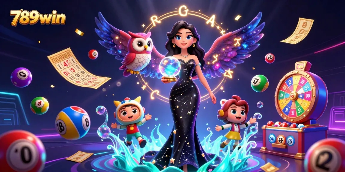 Play thrilling games and win with 789win as vibrant lottery elements and crystal ball enhance the excitement.