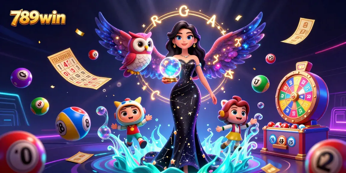 Play thrilling games and win with 789win as vibrant lottery elements and crystal ball enhance the excitement.
