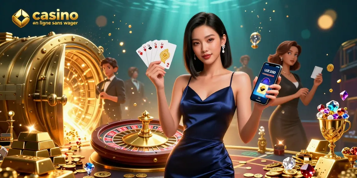 Vivez l'excitation des mises élevées avec les bonus de casino en ligne sans wager dans une scène 3D animée.