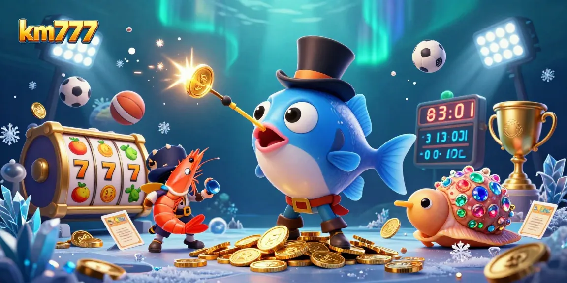 Engage with km777 as a deep-sea anglerfish attracts gold coins alongside a pirate shrimp.