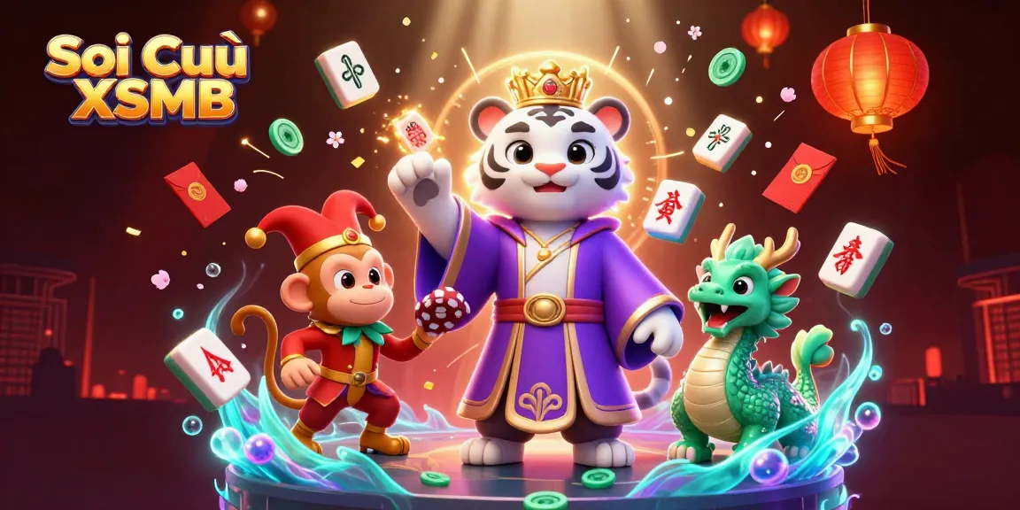 Engage in Soi Cầu XSMB with dynamic 3D characters and vibrant casino elements creating an exciting gaming atmosphere.