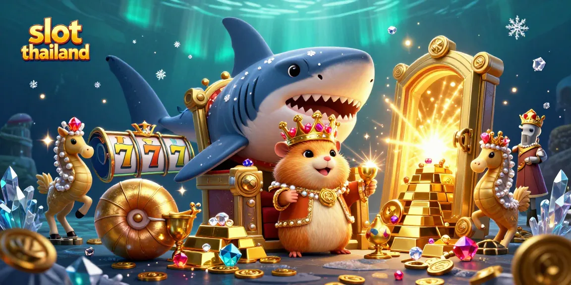 Experience thrilling gameplay at slot thailand with a vibrant illustration of a majestic hamster king and vivid treasures.