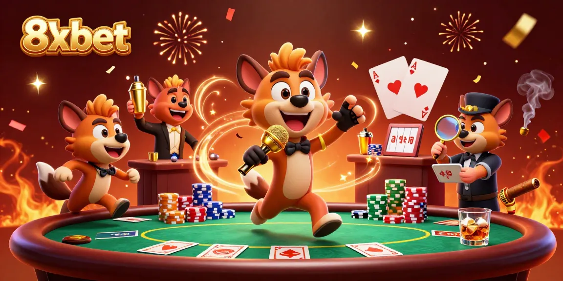 Hyenas run the comedic casino club at 8xbet, where laughter meets thrilling gambling excitement.