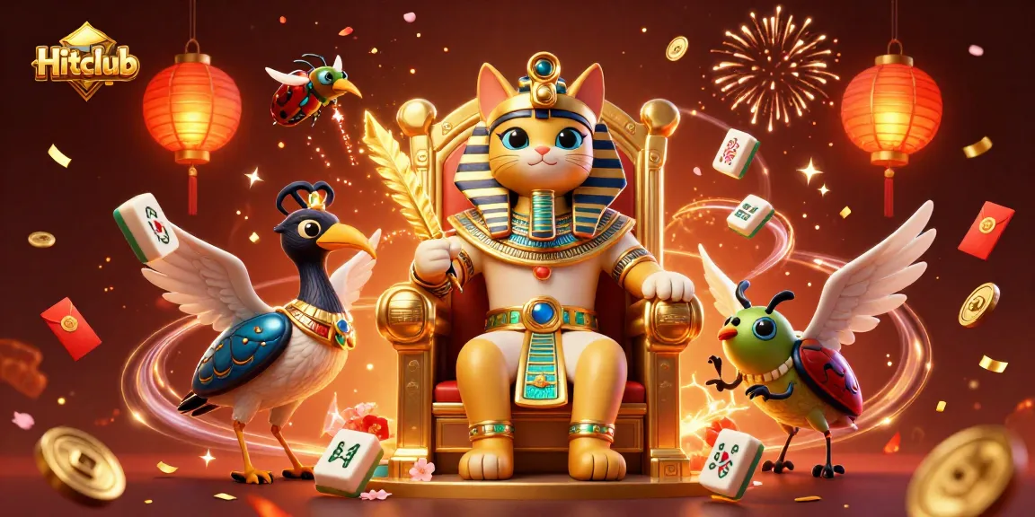 Engage with Hitclub as the pharaoh cat reigns supreme in a vibrant online casino landscape.
