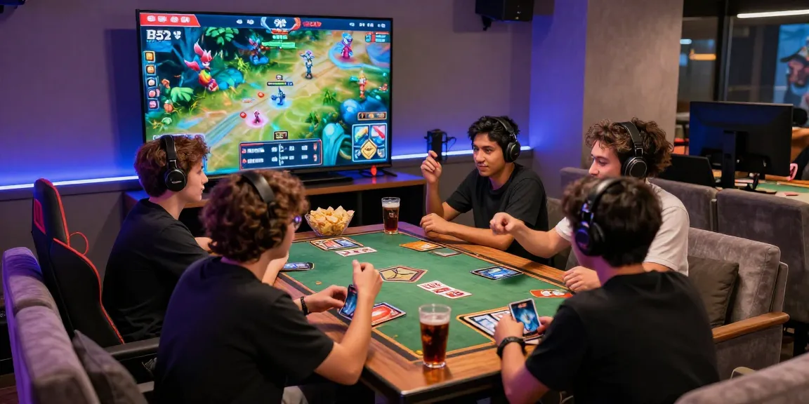 B52 gaming platform with players immersed in multiplayer card game action, showcasing vibrant graphics and engaging atmosphere.