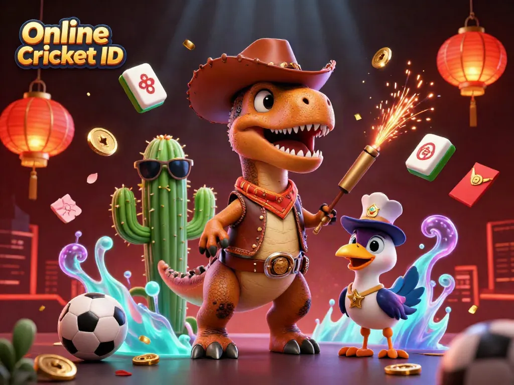 Experience the thrill of Online Cricket ID with vibrant characters and dynamic betting elements.