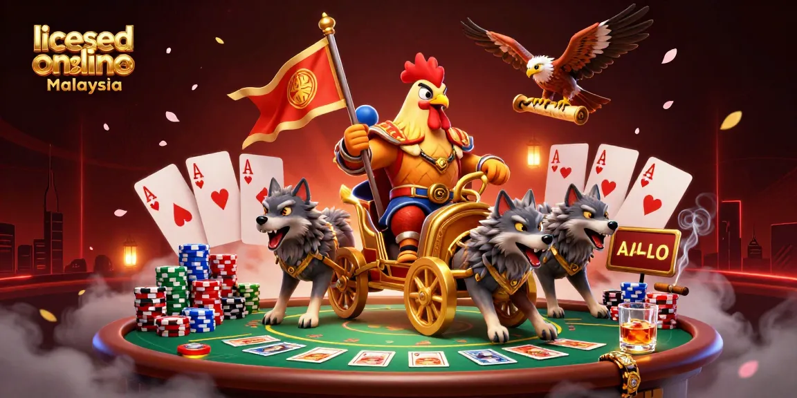 Experience the excitement of licensed online casino Malaysia with this vibrant 3D casino scene.