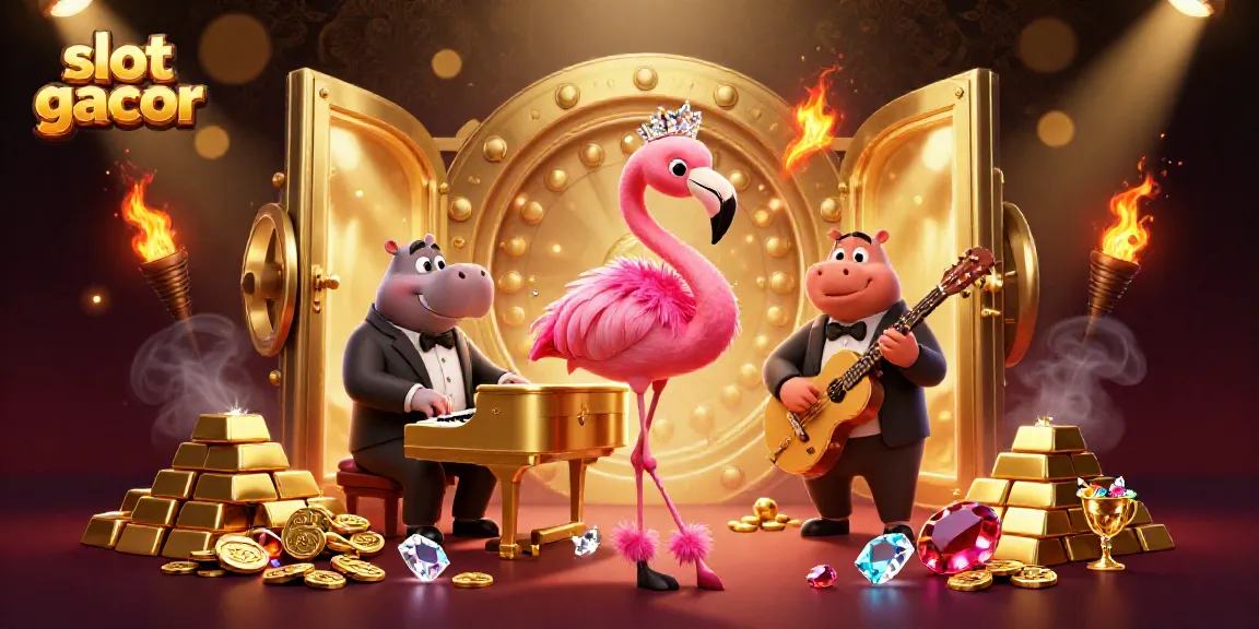 Experience slot gacor action with vibrant characters and dynamic casino elements in a dazzling 3D scene.