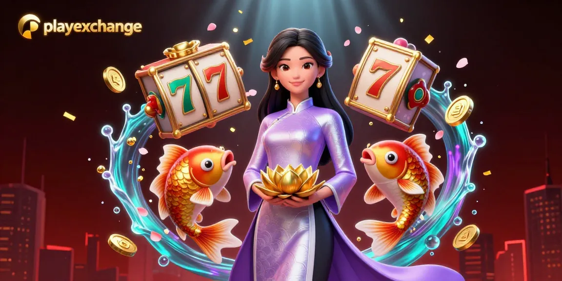 Spin to win with playexchange in this dynamic 3D casino scene showcasing vibrant gaming elements.