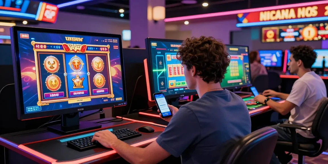 Diverse group of players enjoying online gambling at https://78winnh.net/, showcasing dynamic gaming experiences in a vibrant digital casino.