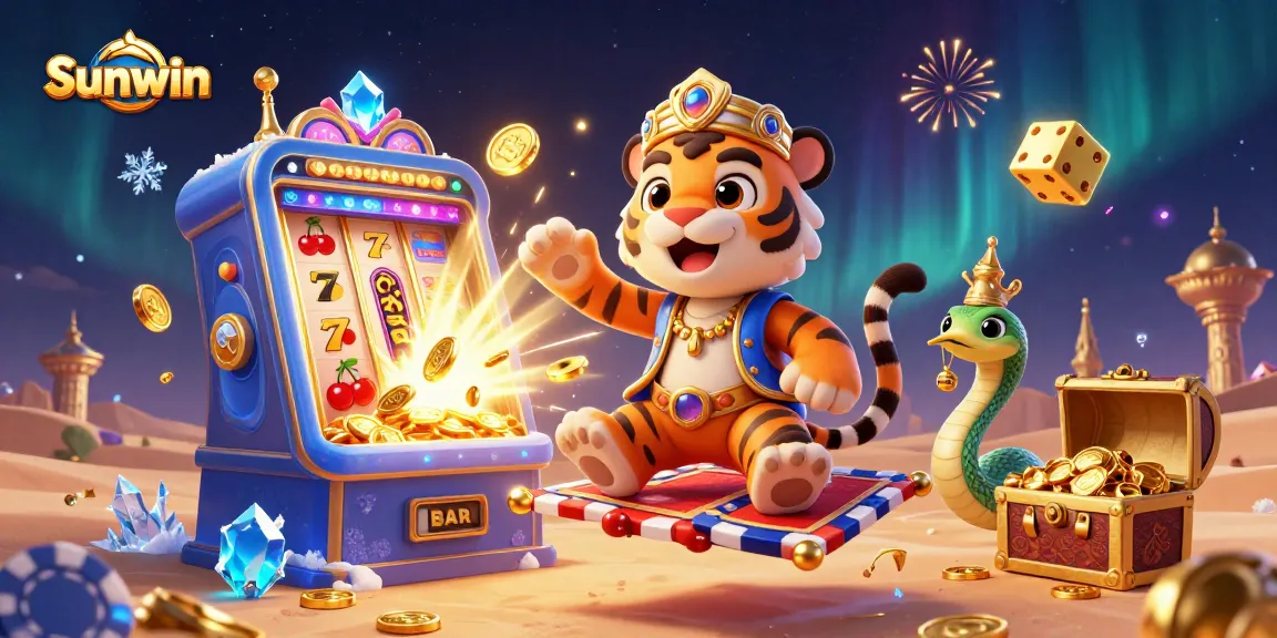 Experience thrilling adventures at Sunwin with exotic characters and vibrant casino elements.