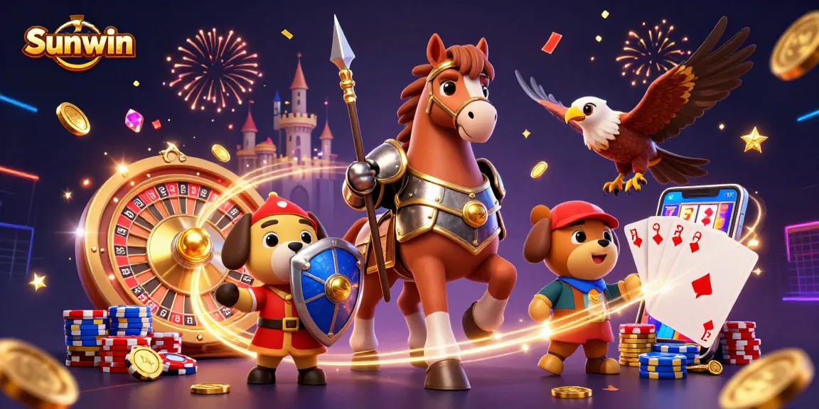 Experience thrilling gaming at Sunwin with captivating characters and dazzling casino elements.