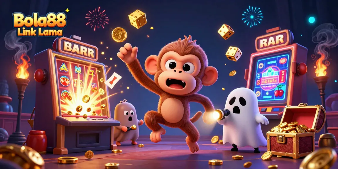 Play with luck at Bola88 Link Lama in a vibrant ghostly casino filled with thrilling elements.