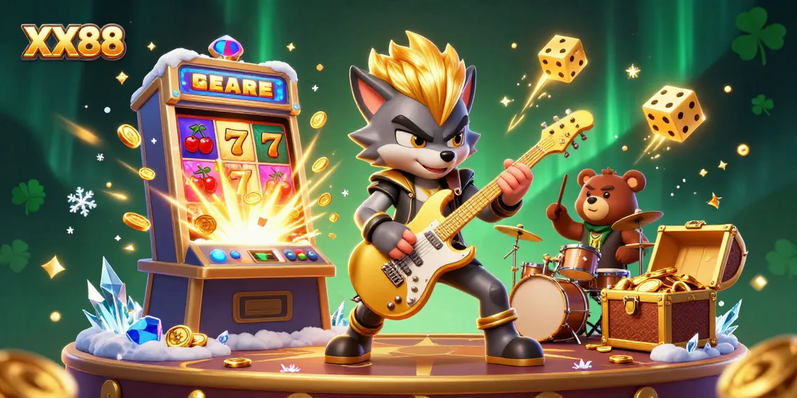 Engage in thrilling gameplay with XX88's vibrant casino scene filled with jackpots and rewards.