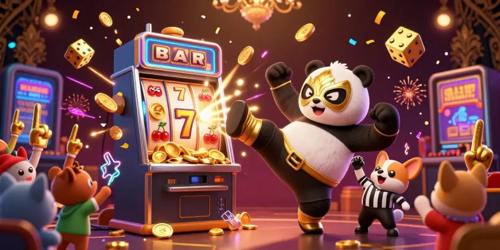 Experience thrilling action with taysen toto featuring a 3D panda wrestler and jackpot coins!