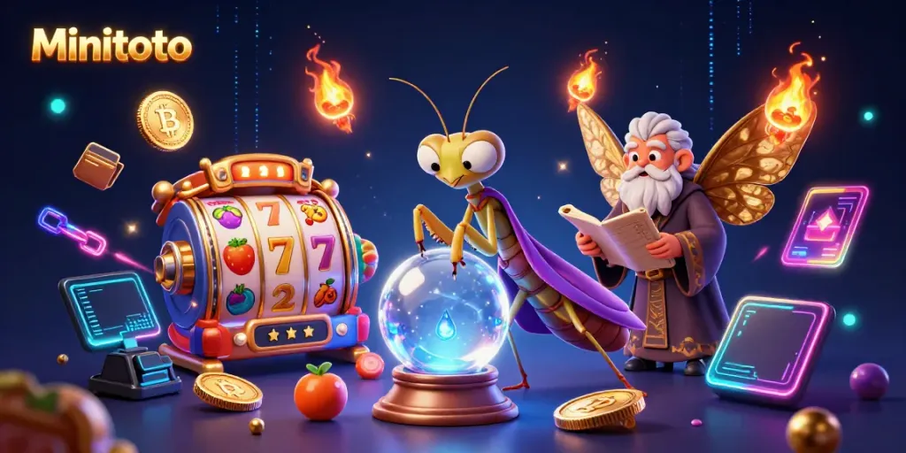 Minitoto slot gacor dengan karakter kartun 3D menceritakan keberuntungan di bola kristal.