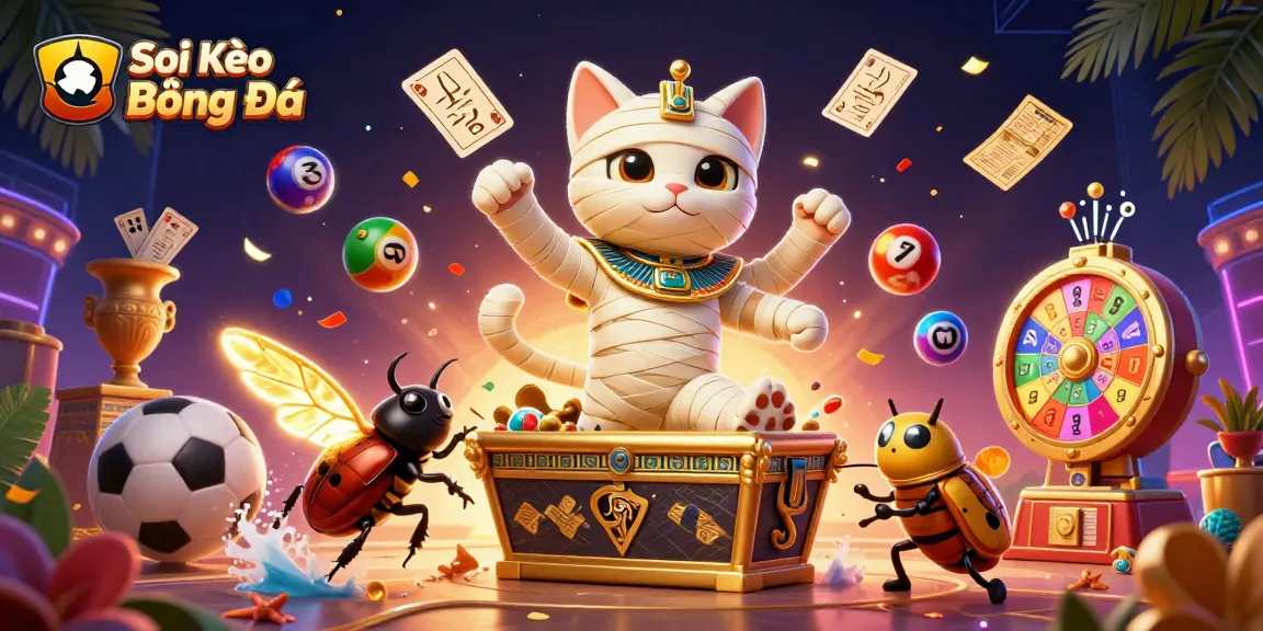 Soi Kèo Bóng Đá illustrates dynamic sports betting action with colorful elements in a vibrant casino scene.
