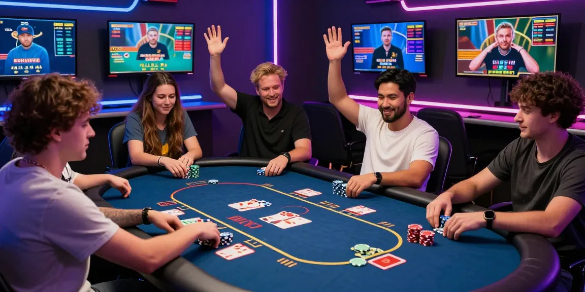 Engaged players at a digital poker table capturing the excitement of Daftar Dominobet.