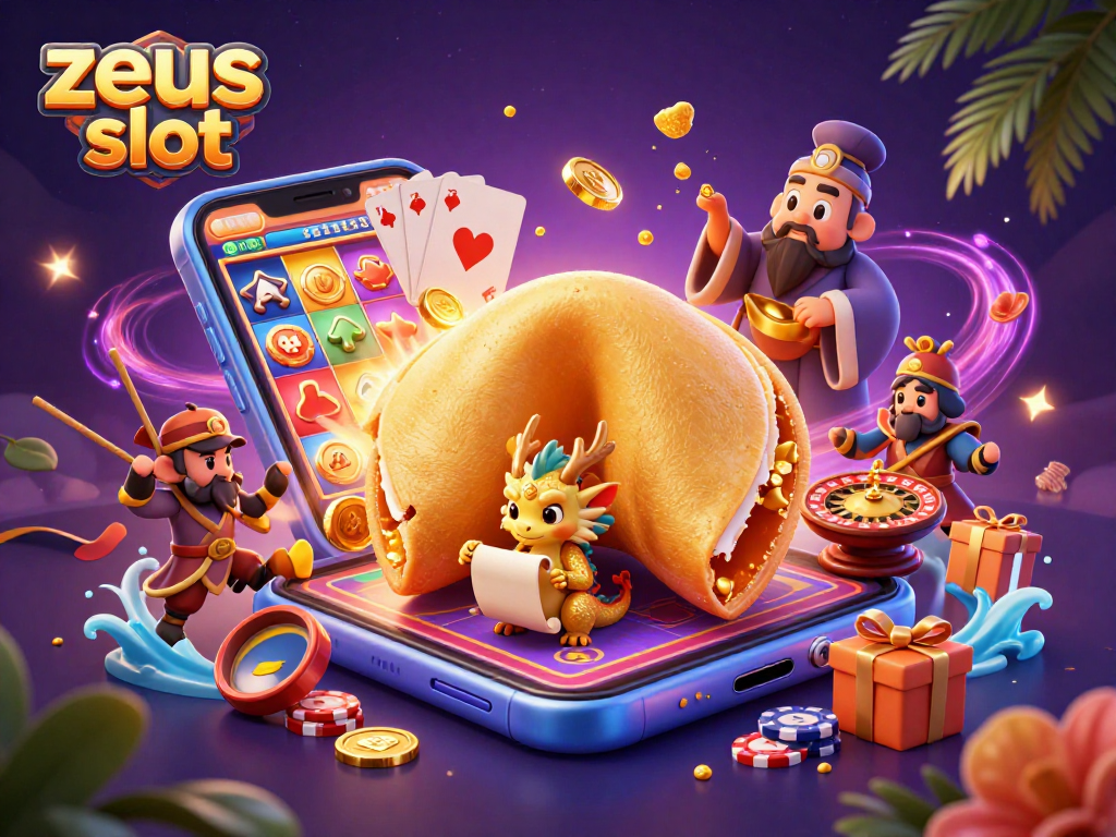 Experience the excitement of zeus slot with a vibrant 3D illustration showcasing dynamic gaming elements and characters.