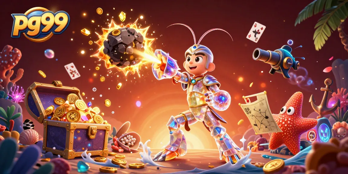 Engage in thrilling pg99 adventures with golden gems and vibrant underwater casino elements.