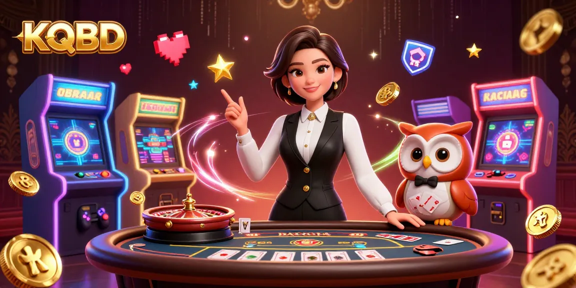 KQBD delivers live football scores with a vibrant casino theme, showcasing a stylish dealer duo.