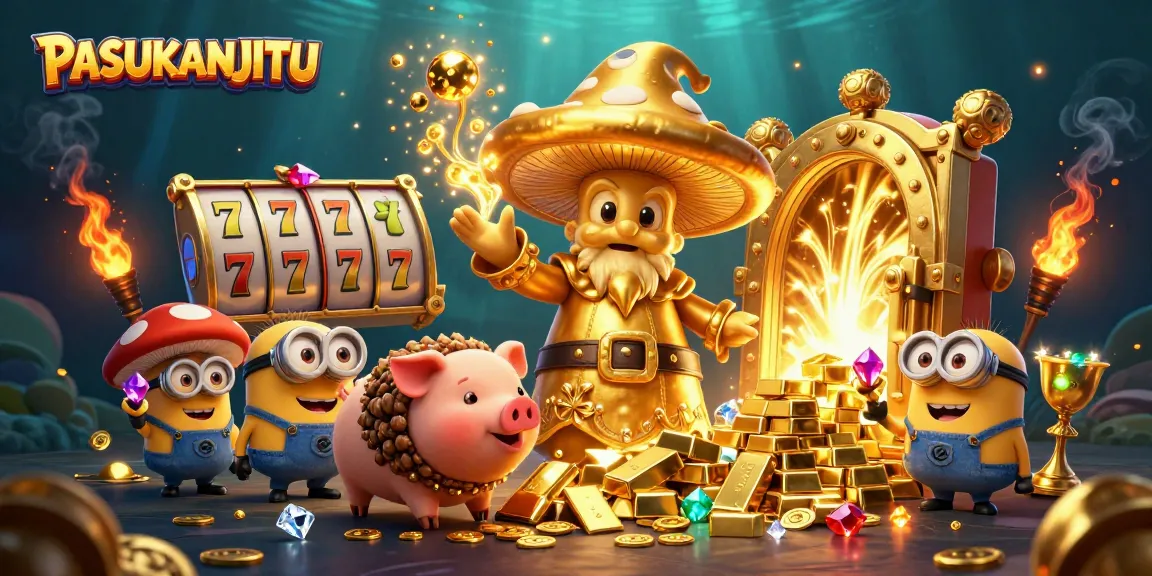 Experience PASUKANJITU's thrilling slot action through a vibrant, magical treasure scene.