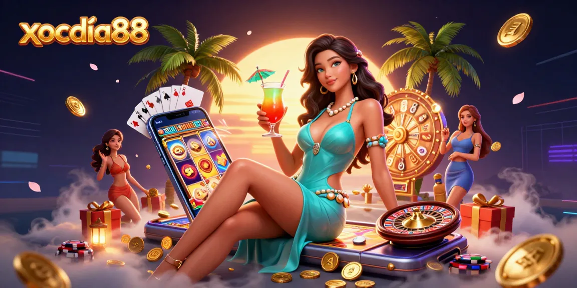 Xocdia88 enhances the gaming experience with stunning visual elements, showcasing vibrant slot adventures and dynamic casino action.