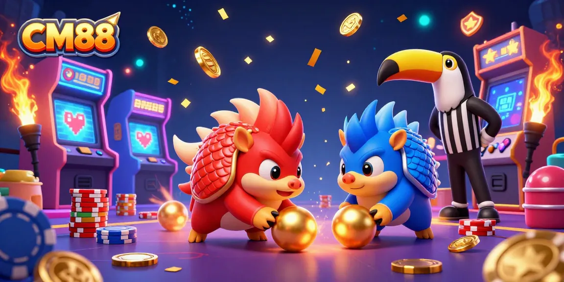 Experience competitive gaming at CM88 with rival pangolins fighting through casino riches and exciting arcade elements.