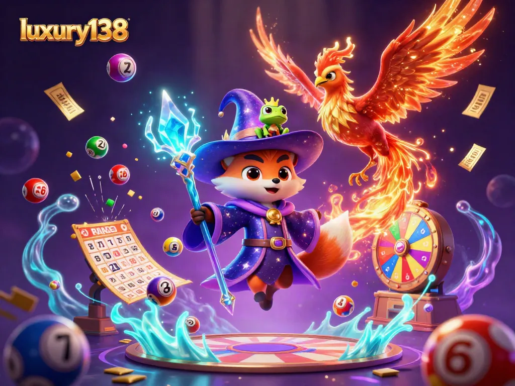 Enhance your gaming experience at luxury138 with vibrant illustrations of online casino elements.