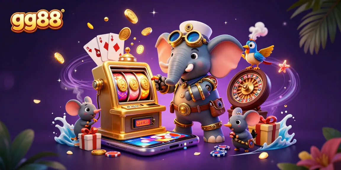Spin the reels and win big at gg88's extravagant casino featuring steampunk vibes and colorful games.