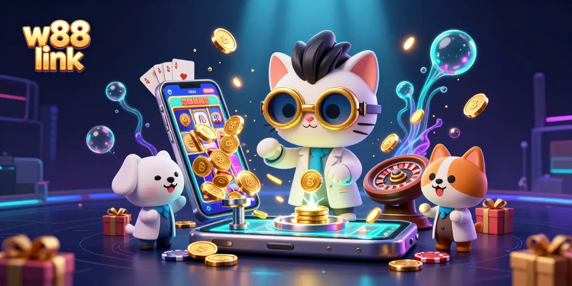 Immerse in gaming thrill with the vibrant w88 link scene showcasing a dynamic casino atmosphere.
