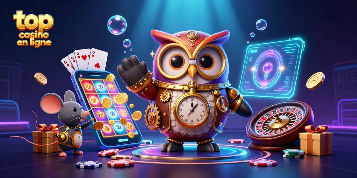 Experience thrilling gaming action at top casino en ligne with a time-traveler owl and rich slot game visuals.
