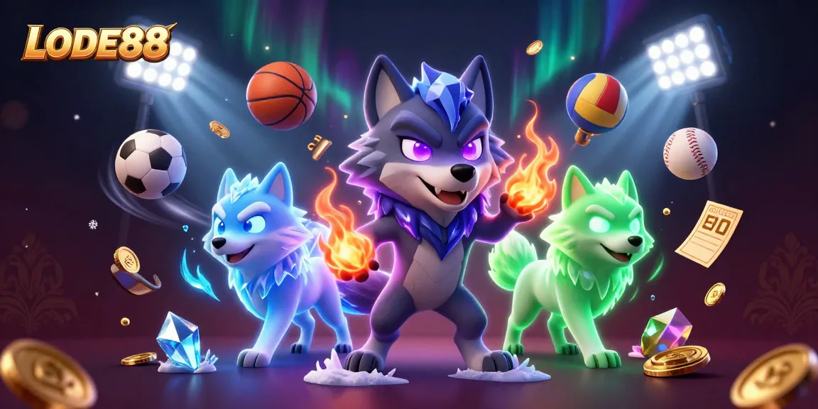 Experience thrilling gameplay with LODE88, featuring dynamic ghostly wolves and exciting sports elements.