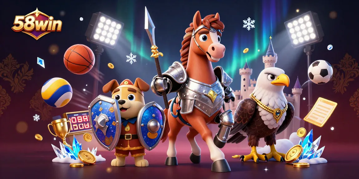 Experience the thrill of winning with 58win's captivating gaming scene, featuring dynamic sports elements.
