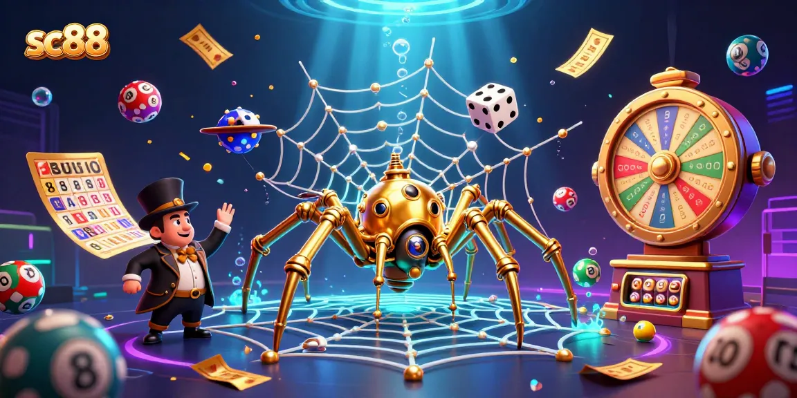 Engage with sc88 casino adventures featuring a steampunk spider and lively gaming elements.