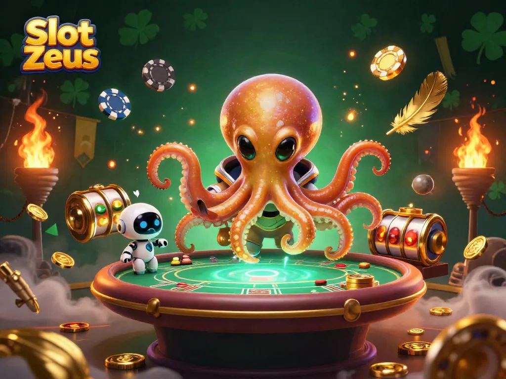 Play Slot Zeus with vibrant alien-themed 3D characters and exciting visual effects.