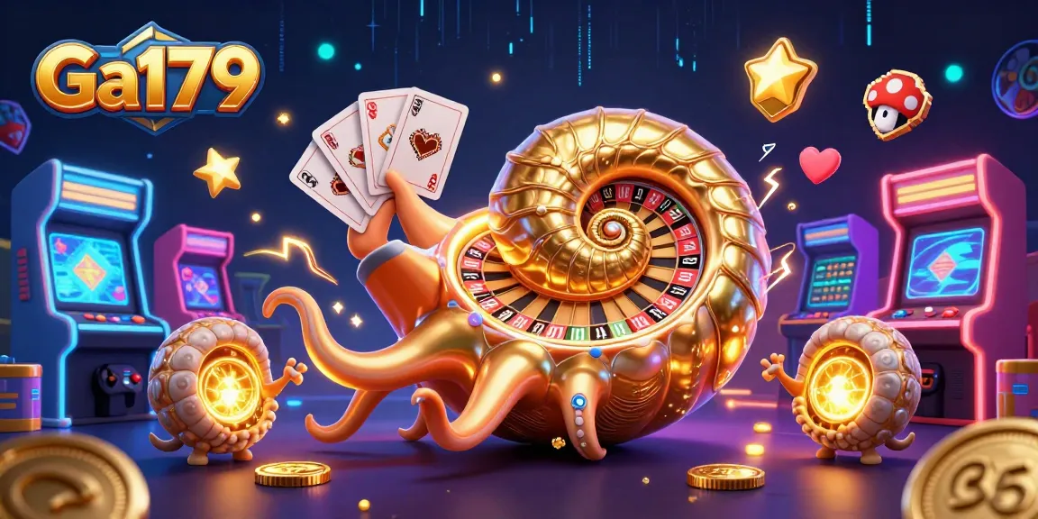 Engage in thrilling gameplay experiences with Ga179 in an energetic casino-themed 3D scene.
