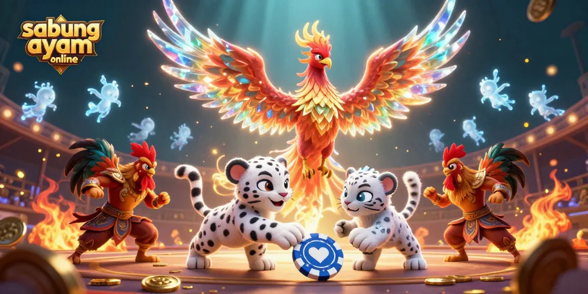 Experience the thrill of sabung ayam online with vibrant warriors in a dynamic 3D arena.
