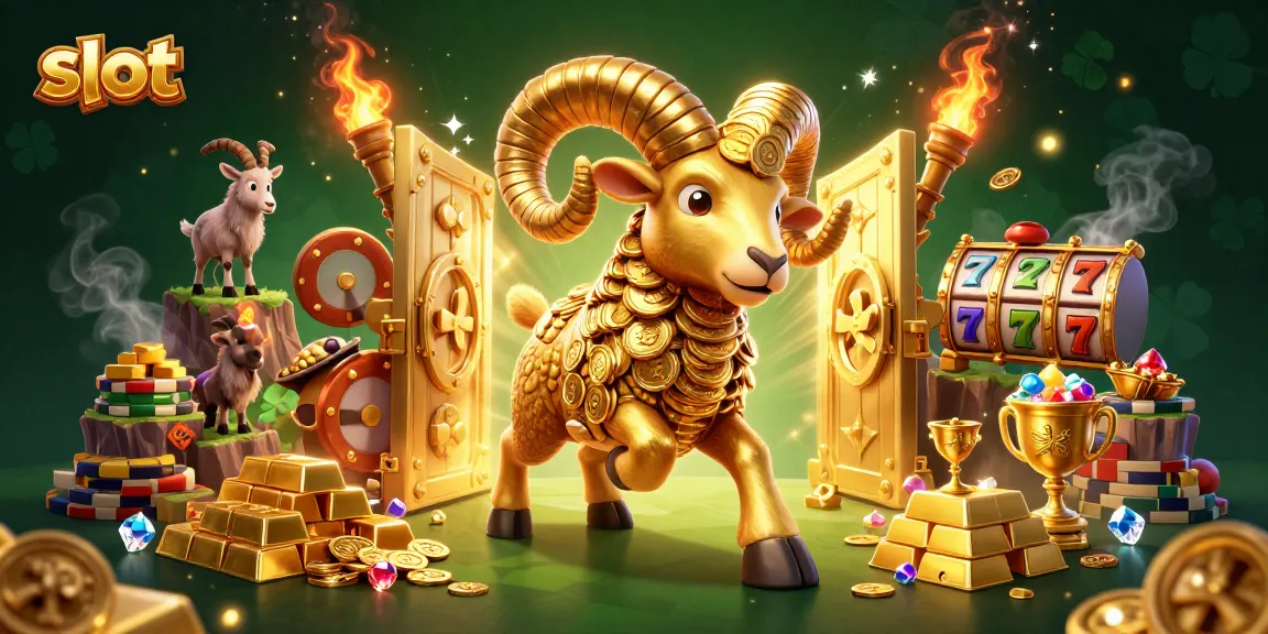 Slot gacor dengan simbol keberuntungan dan jackpot, menarik perhatian pemain dalam kasino.